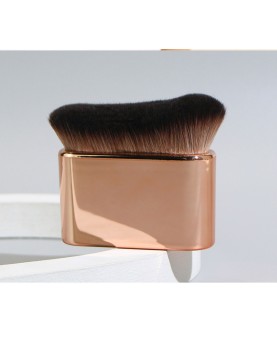 Foundation Brush with Wave Shaped Head for Liquid, Cream, Powder, Large Premium Synthetic Bristles