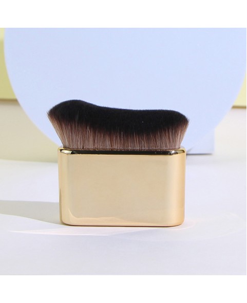 Foundation Brush with Wave Shaped Head for Liquid, Cream, Powder, Large Premium Synthetic Bristles