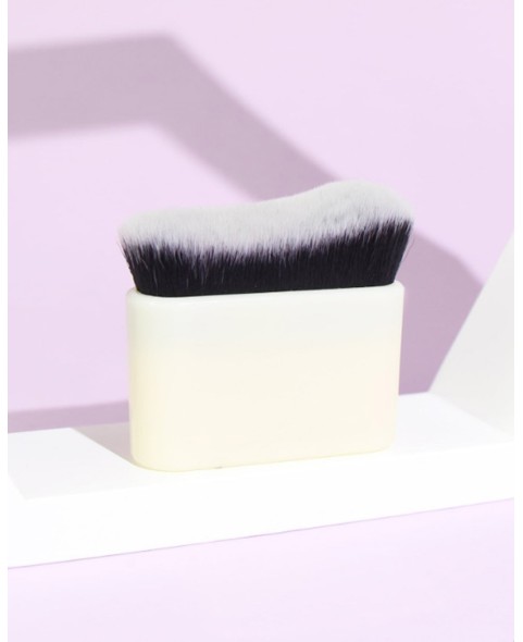 Foundation Brush with Wave Shaped Head for Liquid, Cream, Powder, Large Premium Synthetic Bristles