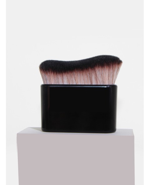 Foundation Brush with Wave Shaped Head for Liquid, Cream, Powder, Large Premium Synthetic Bristles