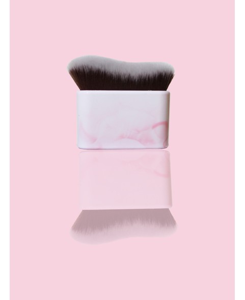 Foundation Brush with Wave Shaped Head for Liquid, Cream, Powder, Large Premium Synthetic Bristles