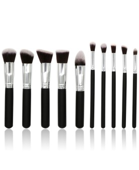 Elegant Makeup Brushes, 10Pcs Wooden Makeup Brush Set 