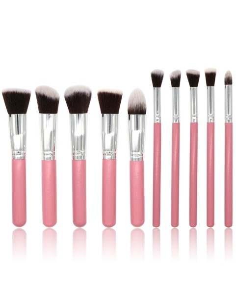 Elegant Makeup Brushes, 10Pcs Wooden Makeup Brush Set 