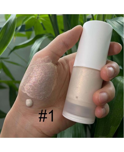 Liquid Highlighter Makeup, Face Highlighter Bronzer Makeup Stick, Natural Glossy Finish, Lightweight Blendable Silky Smooth Cream Face Illuminator Makeup, Cruelty-free