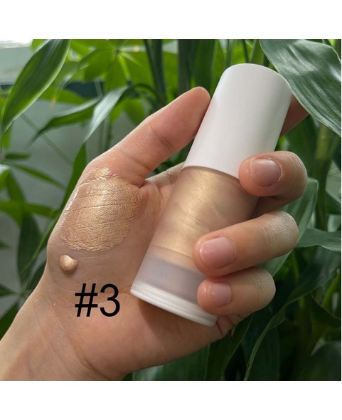 Liquid Highlighter Makeup, Face Highlighter Bronzer Makeup Stick, Natural Glossy Finish, Lightweight Blendable Silky Smooth Cream Face Illuminator Makeup, Cruelty-free