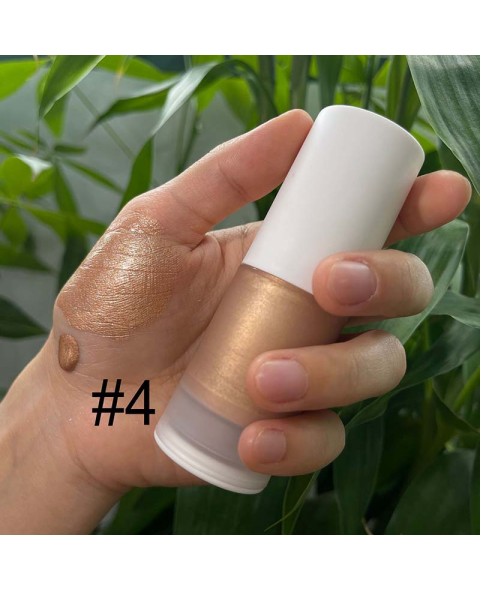 Liquid Highlighter Makeup, Face Highlighter Bronzer Makeup Stick, Natural Glossy Finish, Lightweight Blendable Silky Smooth Cream Face Illuminator Makeup, Cruelty-free