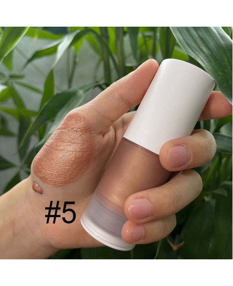 Liquid Highlighter Makeup, Face Highlighter Bronzer Makeup Stick, Natural Glossy Finish, Lightweight Blendable Silky Smooth Cream Face Illuminator Makeup, Cruelty-free