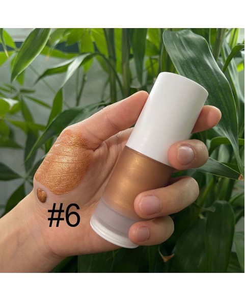 Liquid Highlighter Makeup, Face Highlighter Bronzer Makeup Stick, Natural Glossy Finish, Lightweight Blendable Silky Smooth Cream Face Illuminator Makeup, Cruelty-free