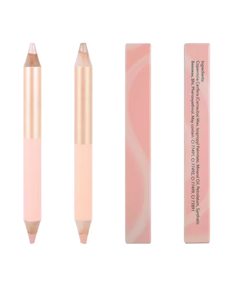 Double-side Eyebrow Highlighter Pencil, Lift Highlighter Pencil for Wide Awake & Youthful Appearance, Eye Brightener Pencil, Inner Corner Eye Highlighter