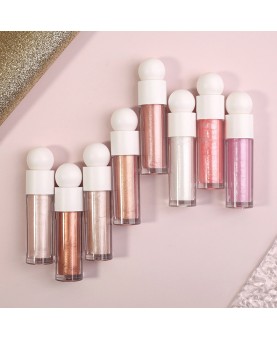 Liquid Glitter Eyeshadow, Shimmer Multichrome Highlighter, Long Lasting Waterproof Sparkling Quick Dry Face Eye pigmented Makeup