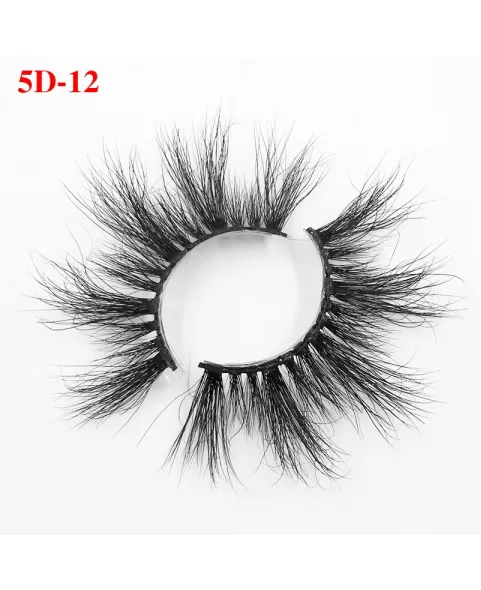 Luxury Mink False Eyelashes, 25mm Full Length Lash, Natural Volume & Round Shape, Reusable Fake Lashes
