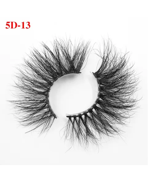Luxury Mink False Eyelashes, 25mm Full Length Lash, Natural Volume & Round Shape, Reusable Fake Lashes