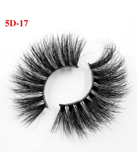 Luxury Mink False Eyelashes, 25mm Full Length Lash, Natural Volume & Round Shape, Reusable Fake Lashes