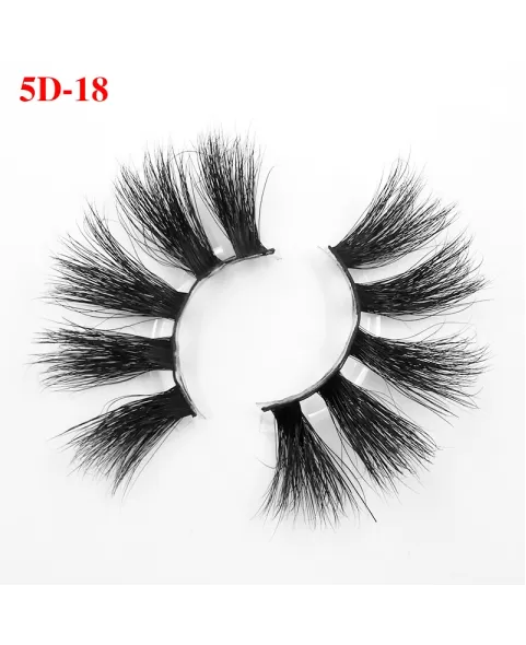 Luxury Mink False Eyelashes, 25mm Full Length Lash, Natural Volume & Round Shape, Reusable Fake Lashes