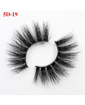 Luxury Mink False Eyelashes, 25mm Full Length Lash, Natural Volume & Round Shape, Reusable Fake Lashes