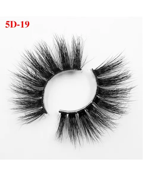 Luxury Mink False Eyelashes, 25mm Full Length Lash, Natural Volume & Round Shape, Reusable Fake Lashes