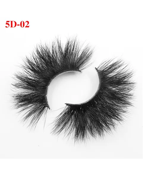 Luxury Mink False Eyelashes, 25mm Full Length Lash, Natural Volume & Round Shape, Reusable Fake Lashes