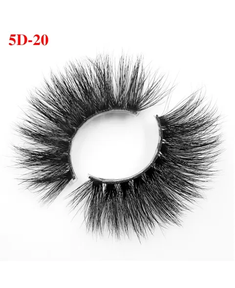 Luxury Mink False Eyelashes, 25mm Full Length Lash, Natural Volume & Round Shape, Reusable Fake Lashes