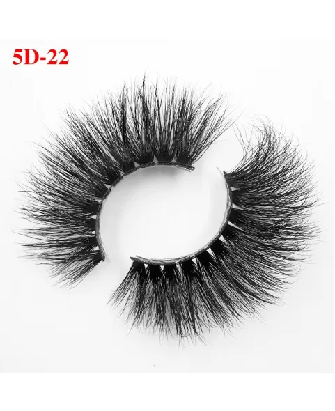 Luxury Mink False Eyelashes, 25mm Full Length Lash, Natural Volume & Round Shape, Reusable Fake Lashes