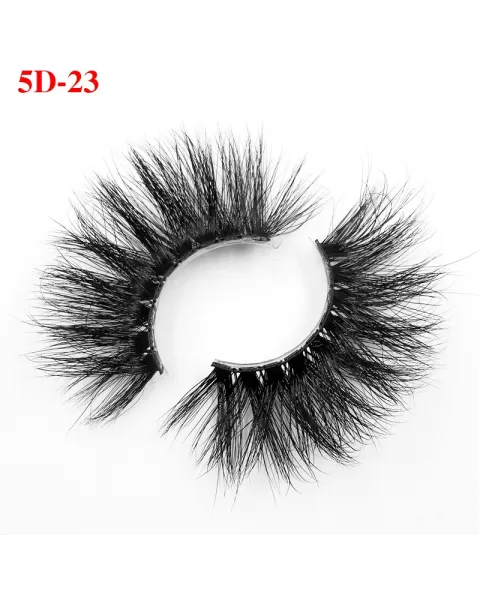 Luxury Mink False Eyelashes, 25mm Full Length Lash, Natural Volume & Round Shape, Reusable Fake Lashes
