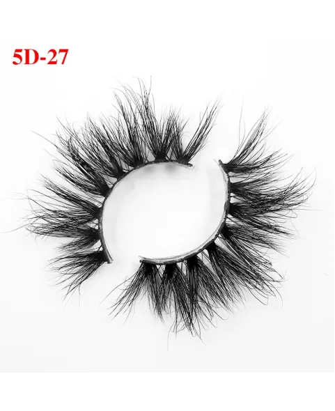 Luxury Mink False Eyelashes, 25mm Full Length Lash, Natural Volume & Round Shape, Reusable Fake Lashes