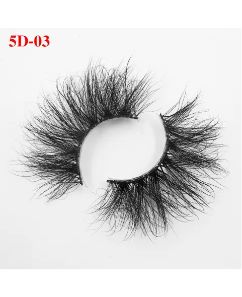 Luxury Mink False Eyelashes, 25mm Full Length Lash, Natural Volume & Round Shape, Reusable Fake Lashes