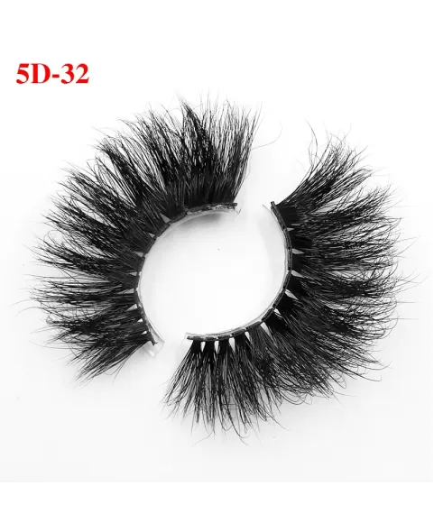 Luxury Mink False Eyelashes, 25mm Full Length Lash, Natural Volume & Round Shape, Reusable Fake Lashes