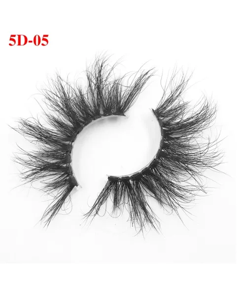 Luxury Mink False Eyelashes, 25mm Full Length Lash, Natural Volume & Round Shape, Reusable Fake Lashes