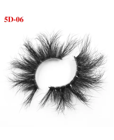 Luxury Mink False Eyelashes, 25mm Full Length Lash, Natural Volume & Round Shape, Reusable Fake Lashes