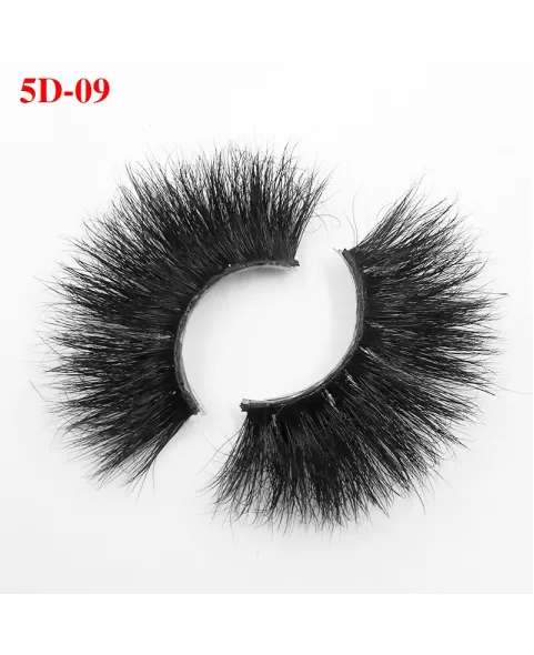 Luxury Mink False Eyelashes, 25mm Full Length Lash, Natural Volume & Round Shape, Reusable Fake Lashes