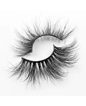 Luxury Mink False Eyelashes, 25mm Full Length Lash, Natural Volume & Round Shape, Reusable Fake Lashes