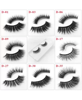 Synthetic Fiber Hair 3D Eyelashes