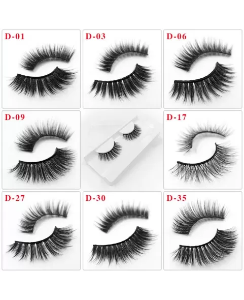Synthetic Fiber Hair 3D Eyelashes