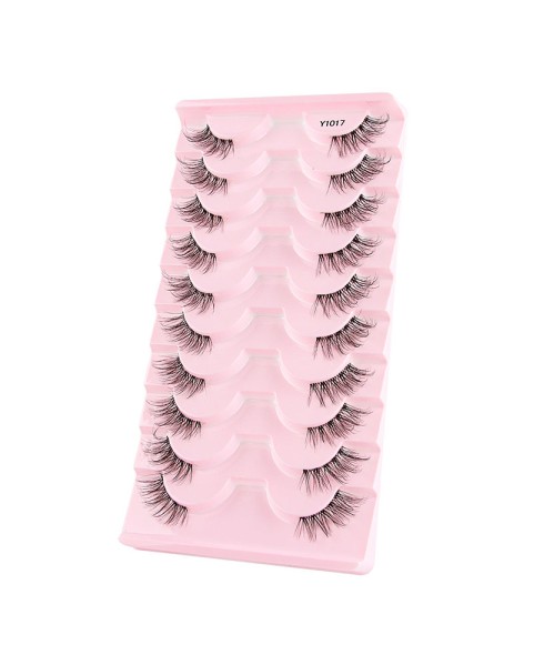 10 pairs False Eyelashes Natural Look Eyelashes Soft Fake Lashes 100% Handmade Lashes Reusable Eye Lash