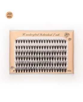 10D 20D 30D DIY Eyelash Extension, Curl Long Individual Lashes Mixed, Tray Faux Mink Lash Clusters Extensions