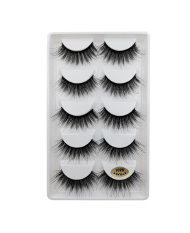 5 Pairs of Natural Voluminous False Eyelashes - 5D Faux Mink Lashes, Soft and Fluffy for Everyday Natural Look