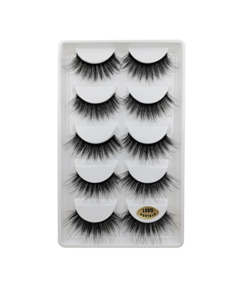 5 Pairs of Natural Voluminous False Eyelashes - 5D Faux Mink Lashes, Soft and Fluffy for Everyday Natural Look