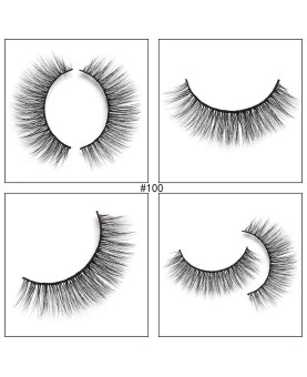 Natural Voluminous False Eyelashes Set, Faux Eyelash Set with 1 Pair Lash ,1 Lash Brush and 1 Lash Tweezer