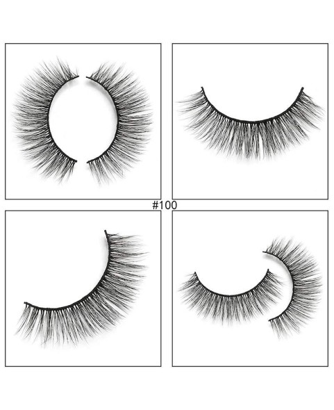 Natural Voluminous False Eyelashes Set, Faux Eyelash Set with 1 Pair Lash ,1 Lash Brush and 1 Lash Tweezer