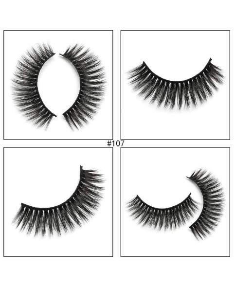 Natural Voluminous False Eyelashes Set, Faux Eyelash Set with 1 Pair Lash ,1 Lash Brush and 1 Lash Tweezer