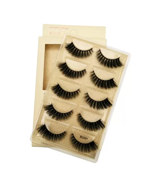 Soft Long Natural 3D Mink Eyelashes 5 Pairs Pack