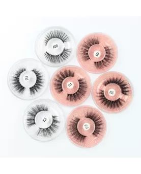 False Mink Eyelahses Packaging Circle Box, 1 Pair Eyelash 