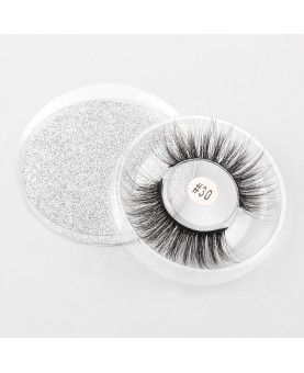False Mink Eyelahses Packaging Circle Box, 1 Pair Eyelash 