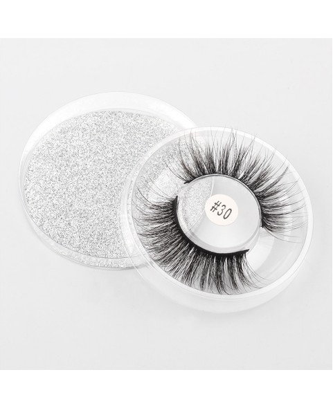 False Mink Eyelahses Packaging Circle Box, 1 Pair Eyelash 