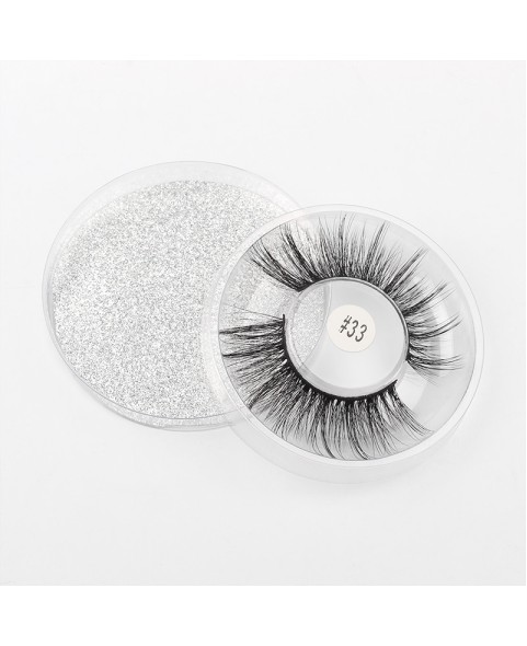False Mink Eyelahses Packaging Circle Box, 1 Pair Eyelash 
