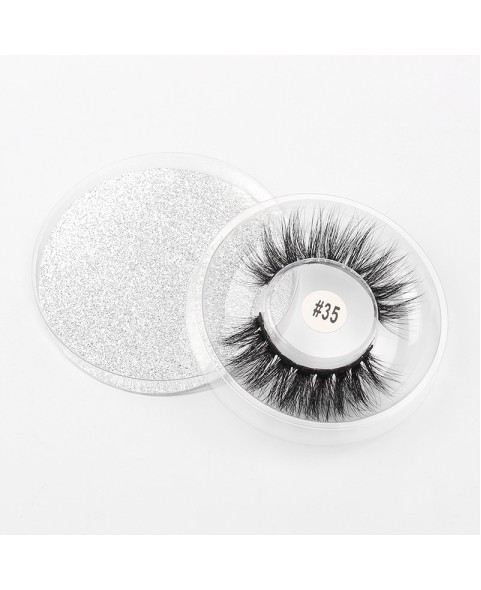 False Mink Eyelahses Packaging Circle Box, 1 Pair Eyelash 