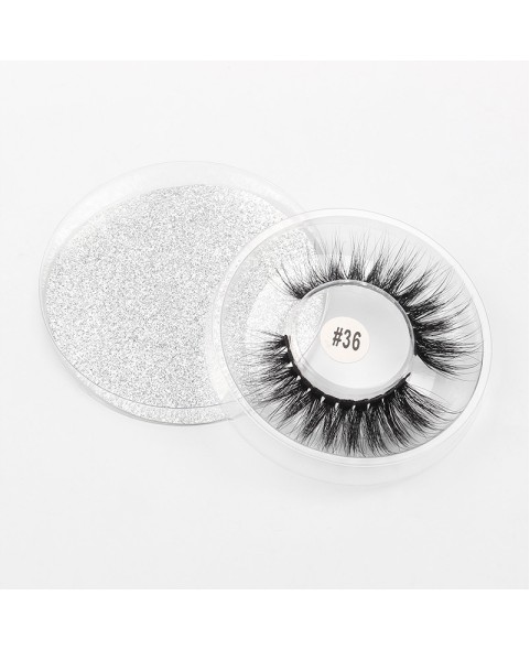 False Mink Eyelahses Packaging Circle Box, 1 Pair Eyelash 