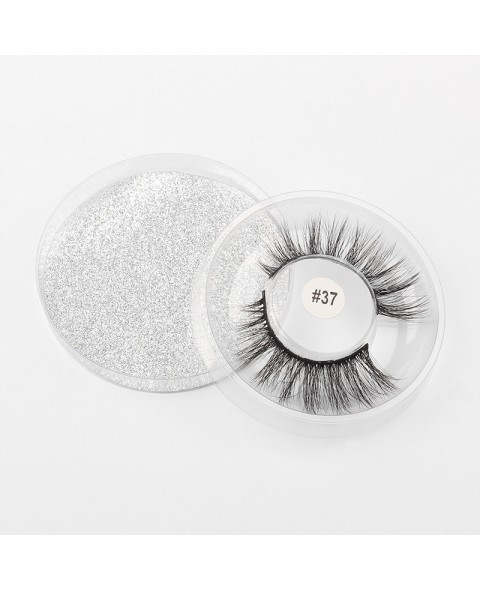 False Mink Eyelahses Packaging Circle Box, 1 Pair Eyelash 
