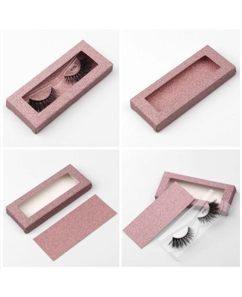 False Eyelashes, Matte Black Faux Mink Collection, 3D Volume Lash, Soft & Matte Finish, 1 Pair Fake Eyelashes