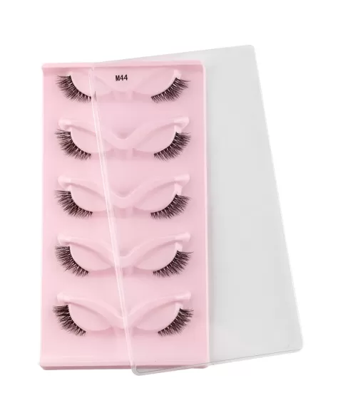 Lashes Natural Look Cat Eye False Eyelashes Fluffy Fox Eye Lashes Wispy Lashes Strip Fake Eyelash Extension, 5 Pairs Pack